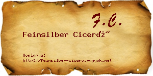 Feinsilber Ciceró névjegykártya
